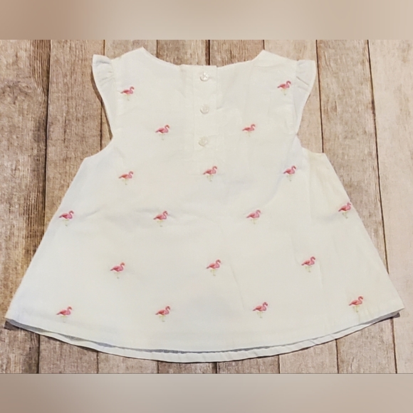 Gymboree Embroidered Flamingo Top Girls Size 18-24M NWT - Picture 2 of 5